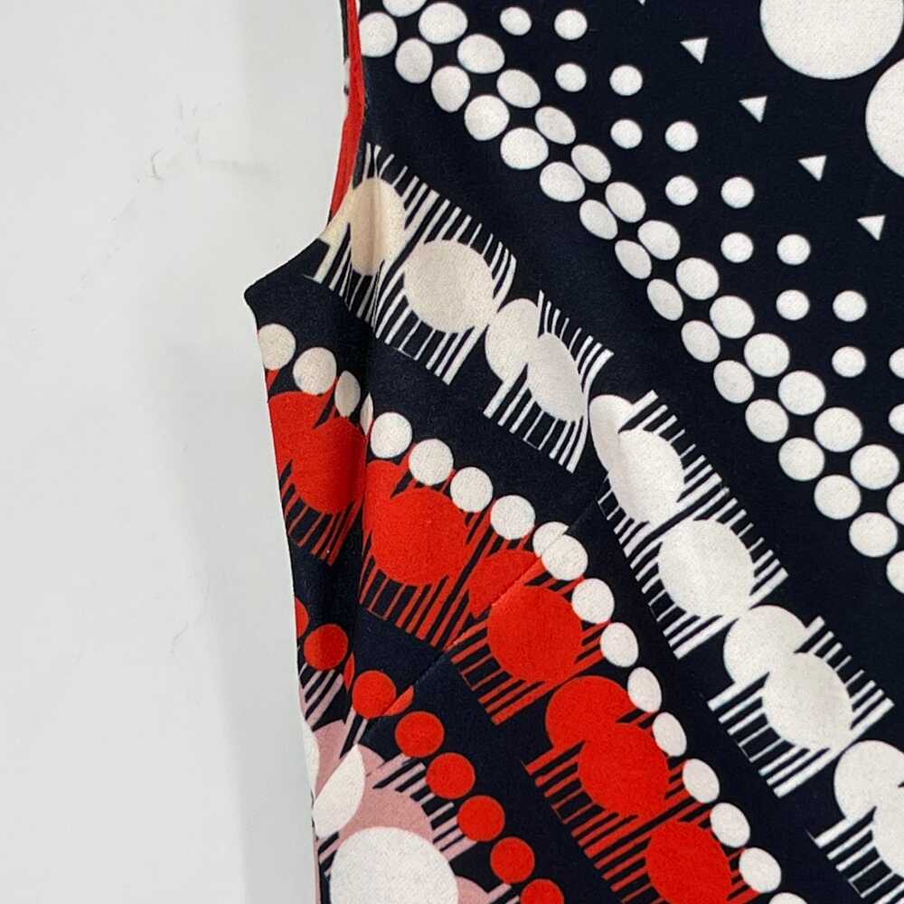 Vince Camuto Navy/White/Red Printed Dress | Midi Fit & Flare, Size 2 - Picture 8 of 10